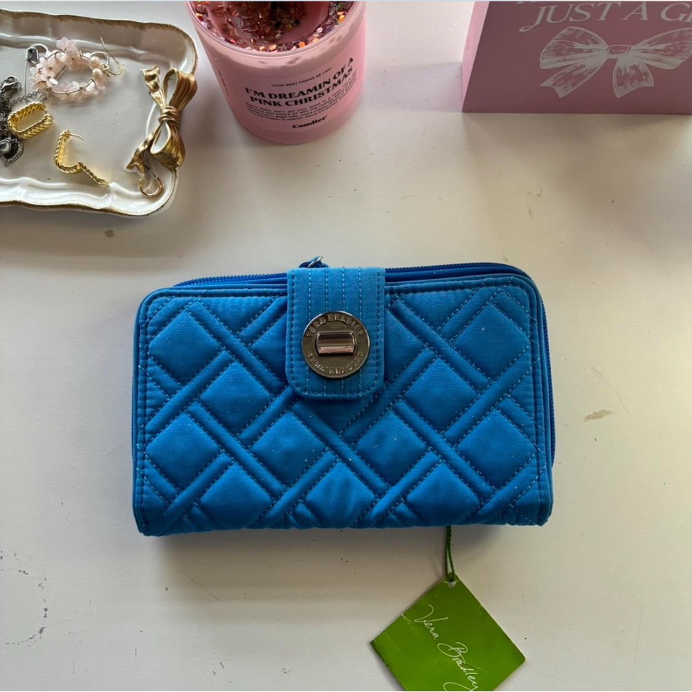 Vera Bradley Turquoise Quilted Clutch